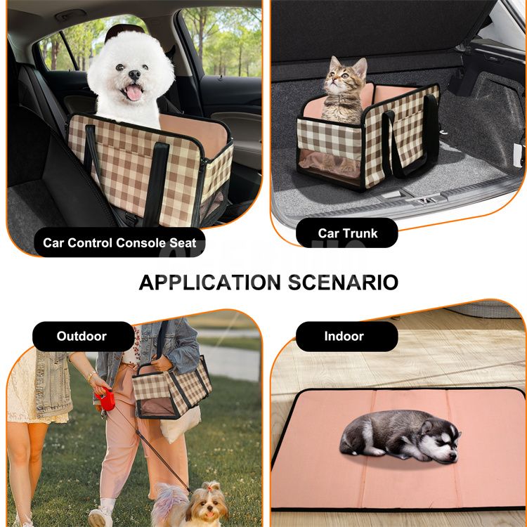 Asiento de cesta de coche transpirable y plegable para mascotas GRDO-26