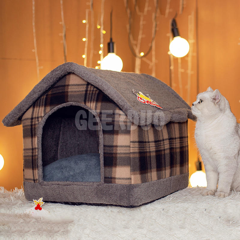 Almohada acolchada extraíble para casa de mascotas para interiores GRDDC-11