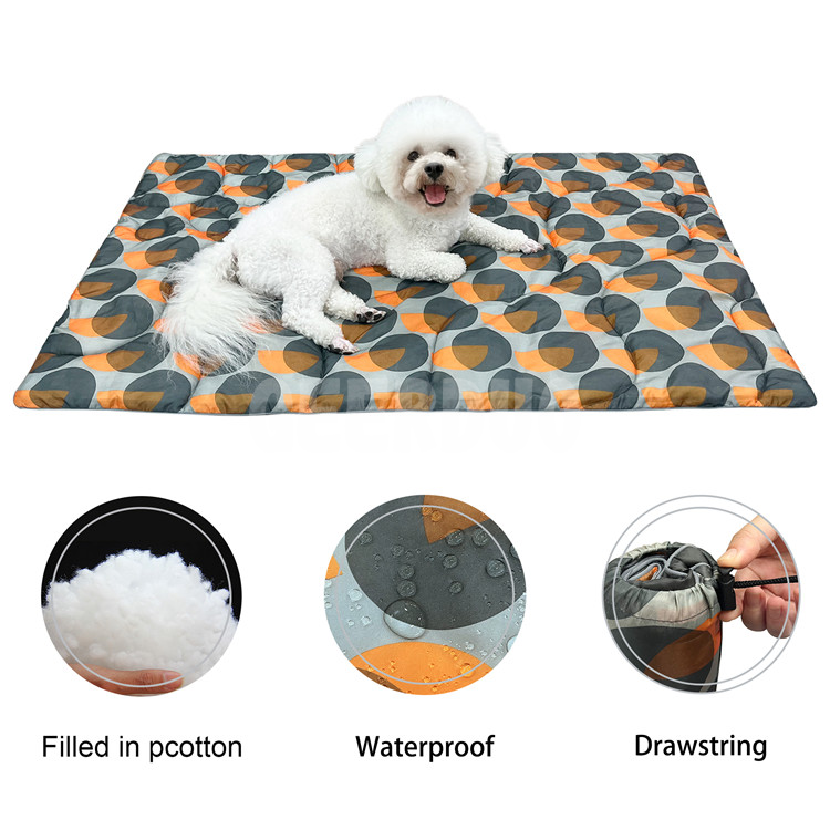 Alfombrilla suave para mascotas lavable a máquina con estampados circulares GRDDM-20