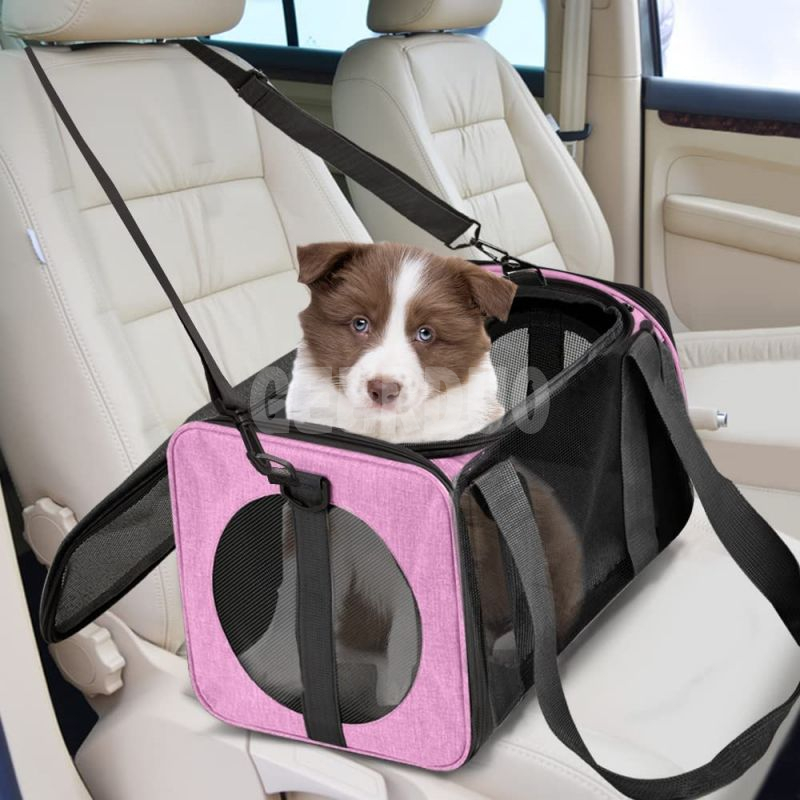 Portador de viaje para mascotas de lados blandos aprobado por aerolínea GRDBC-5
