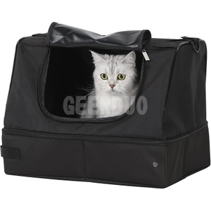 Caja de arena para gatos de viaje plegable portátil con tapa estándar GRDGL-7