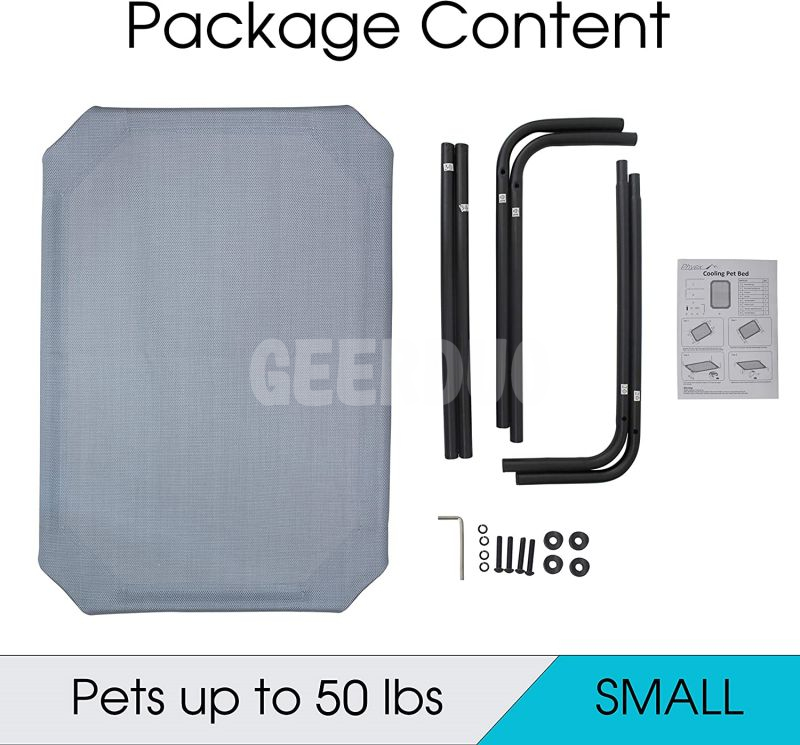 Cama elevada portátil para mascotas Cuna para mascotas con refrigeración elevada GRDDE-2