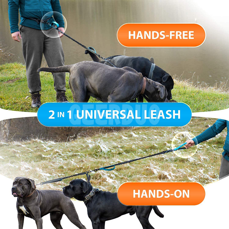Arnés profesional con correa para perros manos libres con puntadas reflectantes GRDHL-11