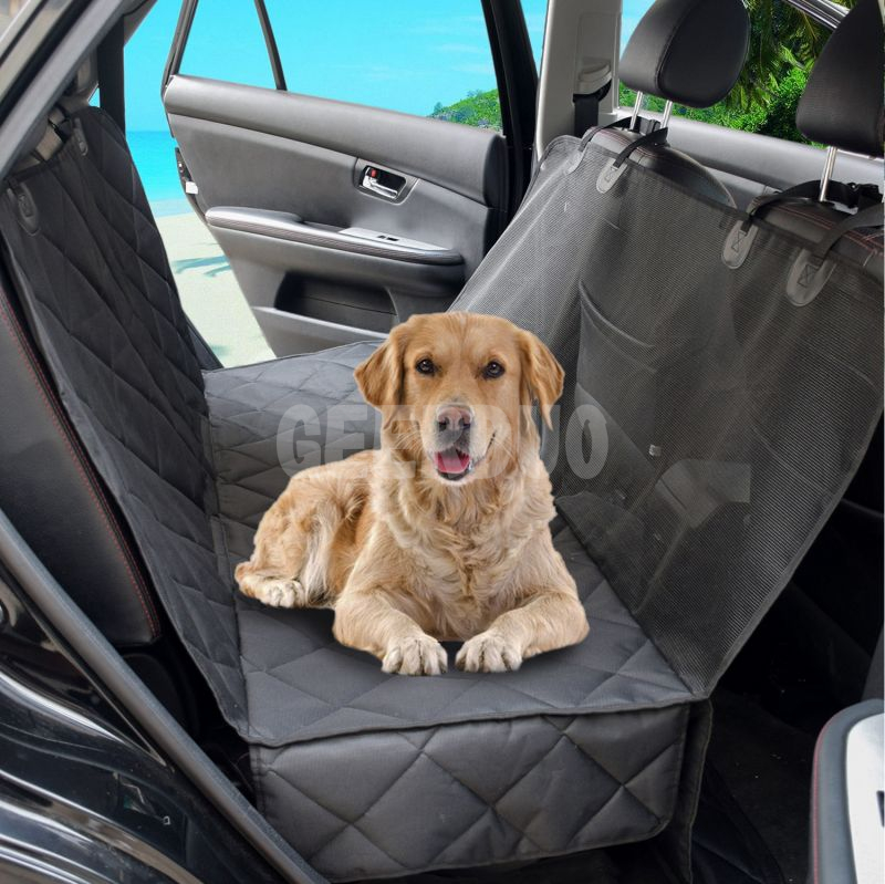Funda de asiento para perro con ventana de malla hamaca para perro para coche GRDSB-5