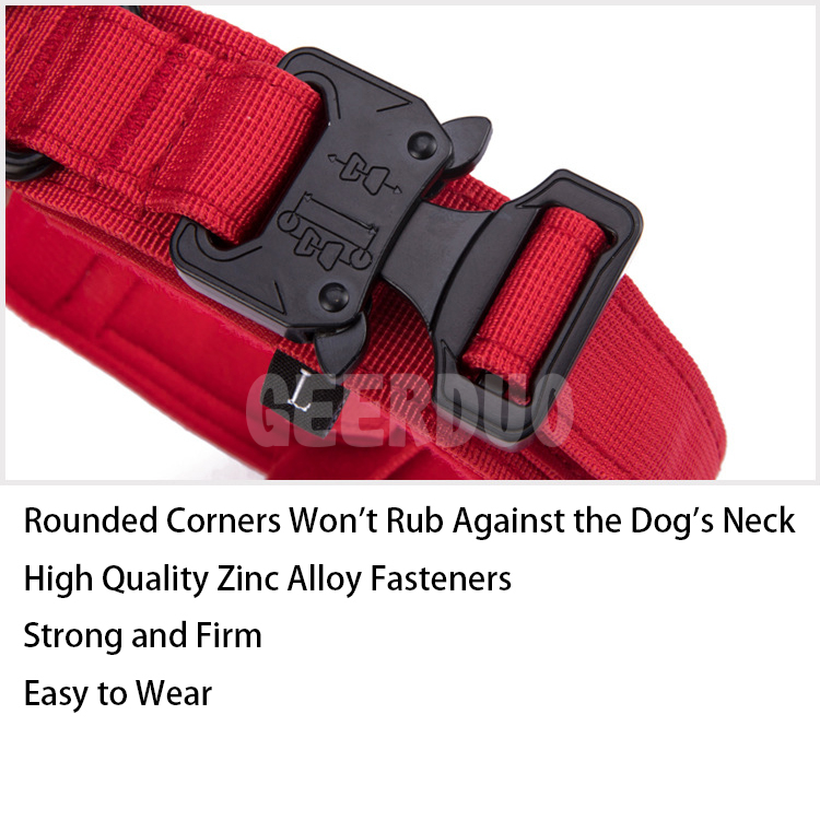 Collar de perro táctico militar ajustable al aire libre GRDHC-3