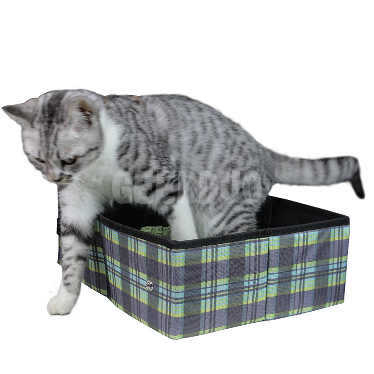 Caja de arena para gatos de viaje plegable portátil GRDGL-2